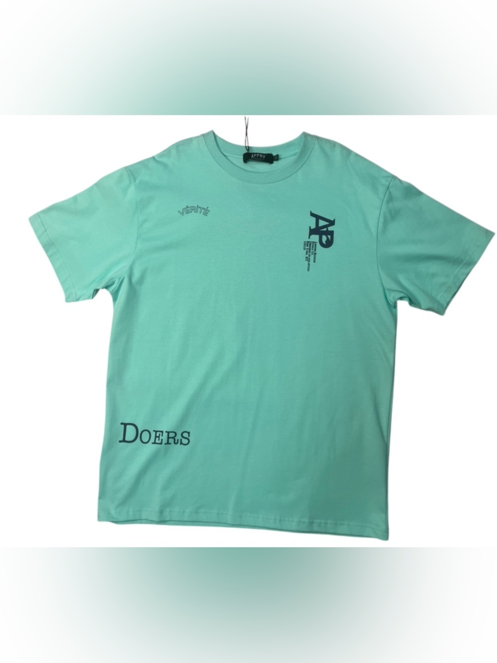 Sz 2xl Doers believers Mint Green Graphic Crewneck T-Shirt